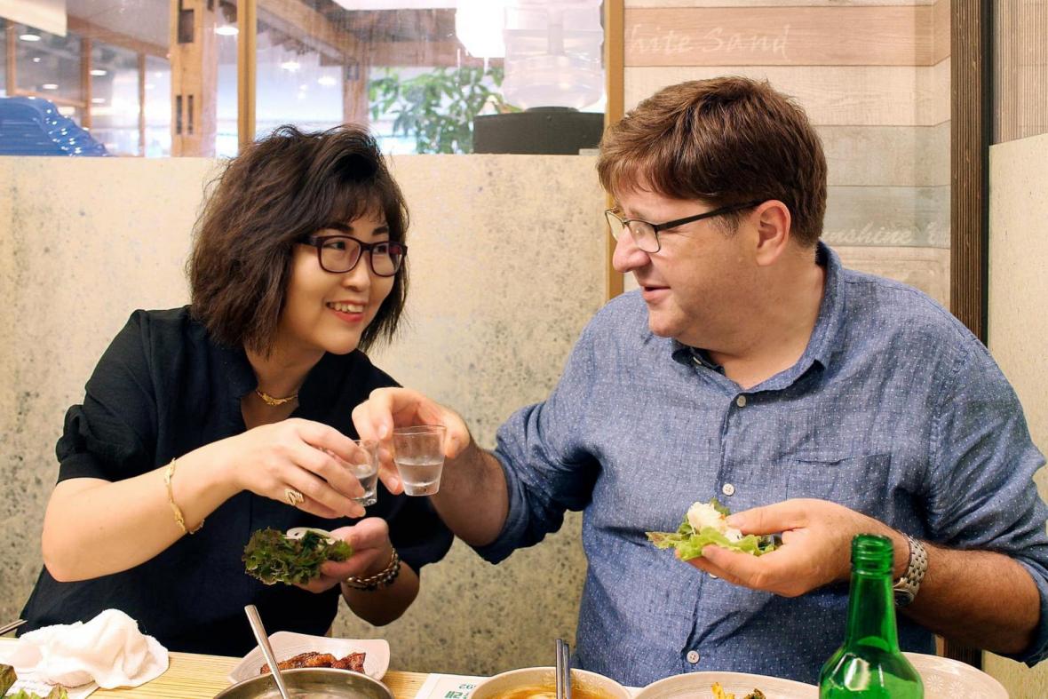 Anstossen auf koreanisch