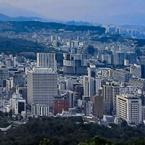 Blick auf Seoul, Südkorea